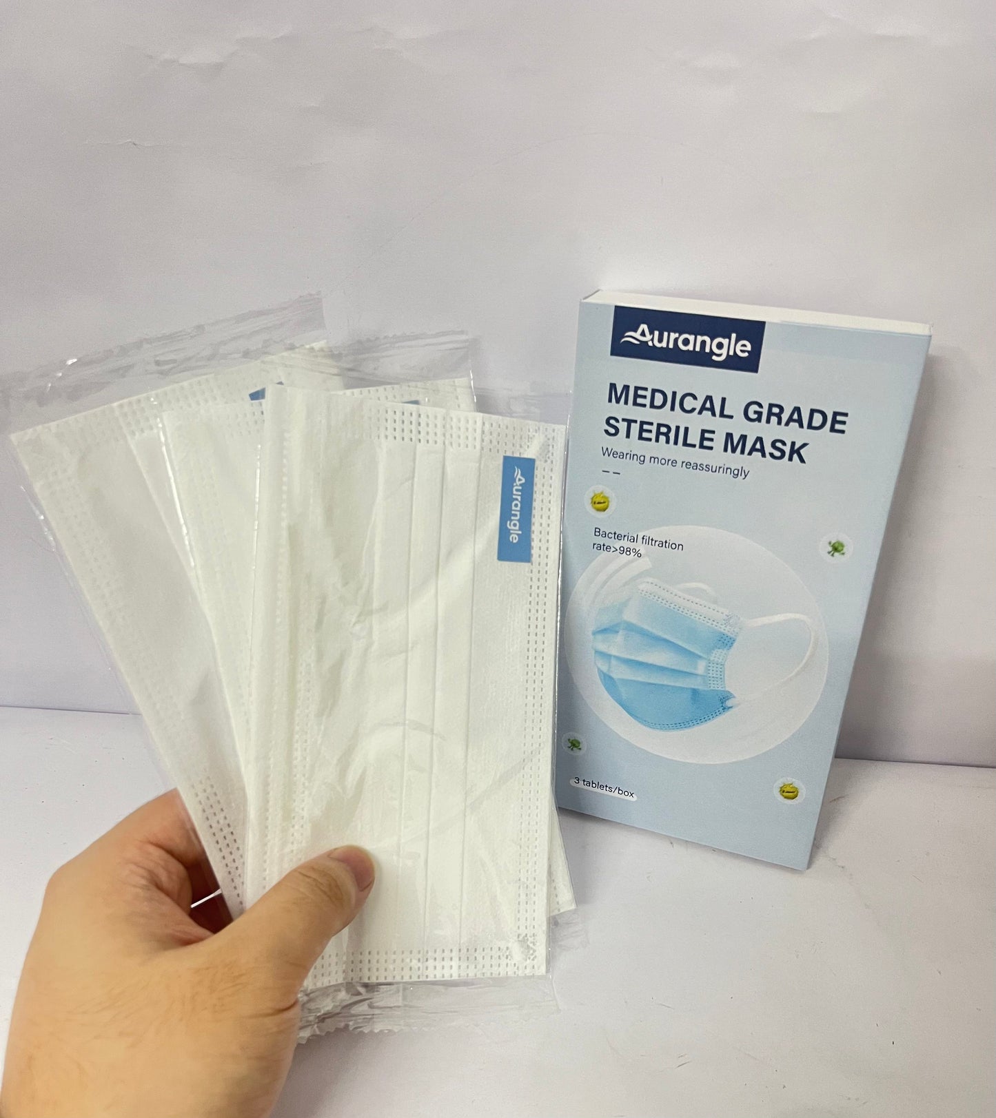 Aurangle Sanitary masks Medical Grade Sterile Mask - Bacterial Filtration Rate >98%, Guard Your Respiratory Health