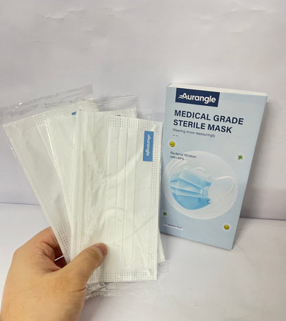 Aurangle Sanitary masks Medical Grade Sterile Mask - Bacterial Filtration Rate >98%, Guard Your Respiratory Health
