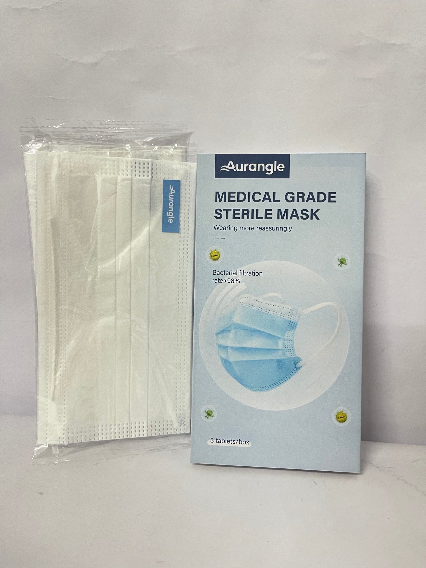 Aurangle Sanitary masks Medical Grade Sterile Mask - Bacterial Filtration Rate >98%, Guard Your Respiratory Health