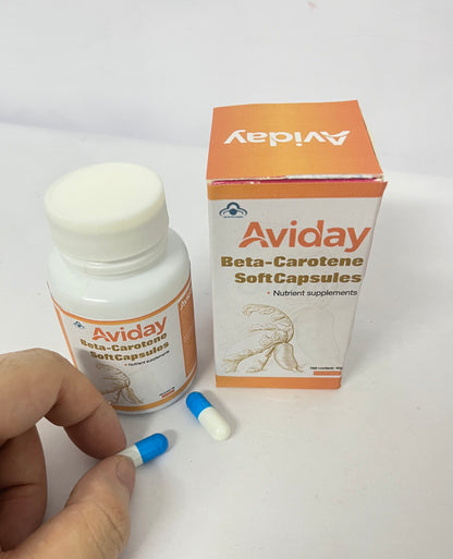 Aviday  Beta Carotene 25000 IU Softgels Vitamin A Supplement  Non-GMO and Gluten Free