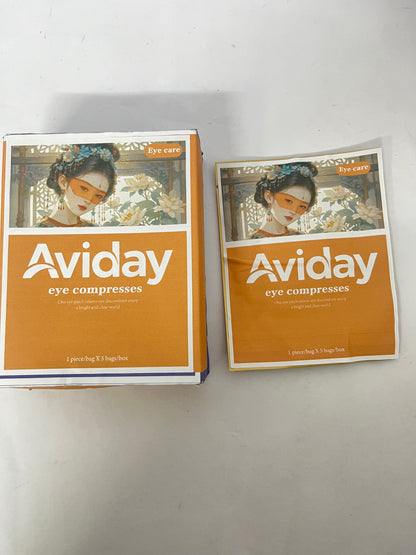 Aviday Medical Eye Patches for Dry Eyes & Fatigue Relief - 5 Individually Wrapped Compresses with Traditional Art Design
