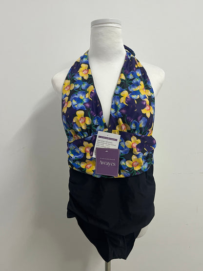 Awayes Swim suits Floral Halter One-Piece Swimsuit: Bloom Summer Vitality, Interpret Confident Swimwear Aesthetics