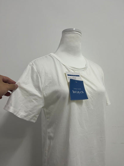 Awayes T-shirts Basic White Crew Neck T-Shirt: A Necessity for Your Wardrobe with Simplicity and Comfort