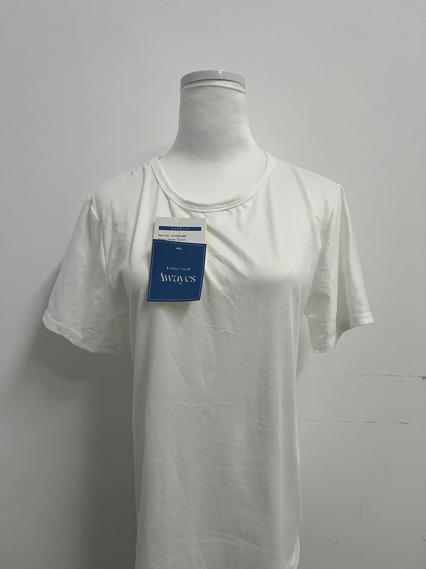 Awayes T-shirts Basic White Crew Neck T-Shirt: A Necessity for Your Wardrobe with Simplicity and Comfort