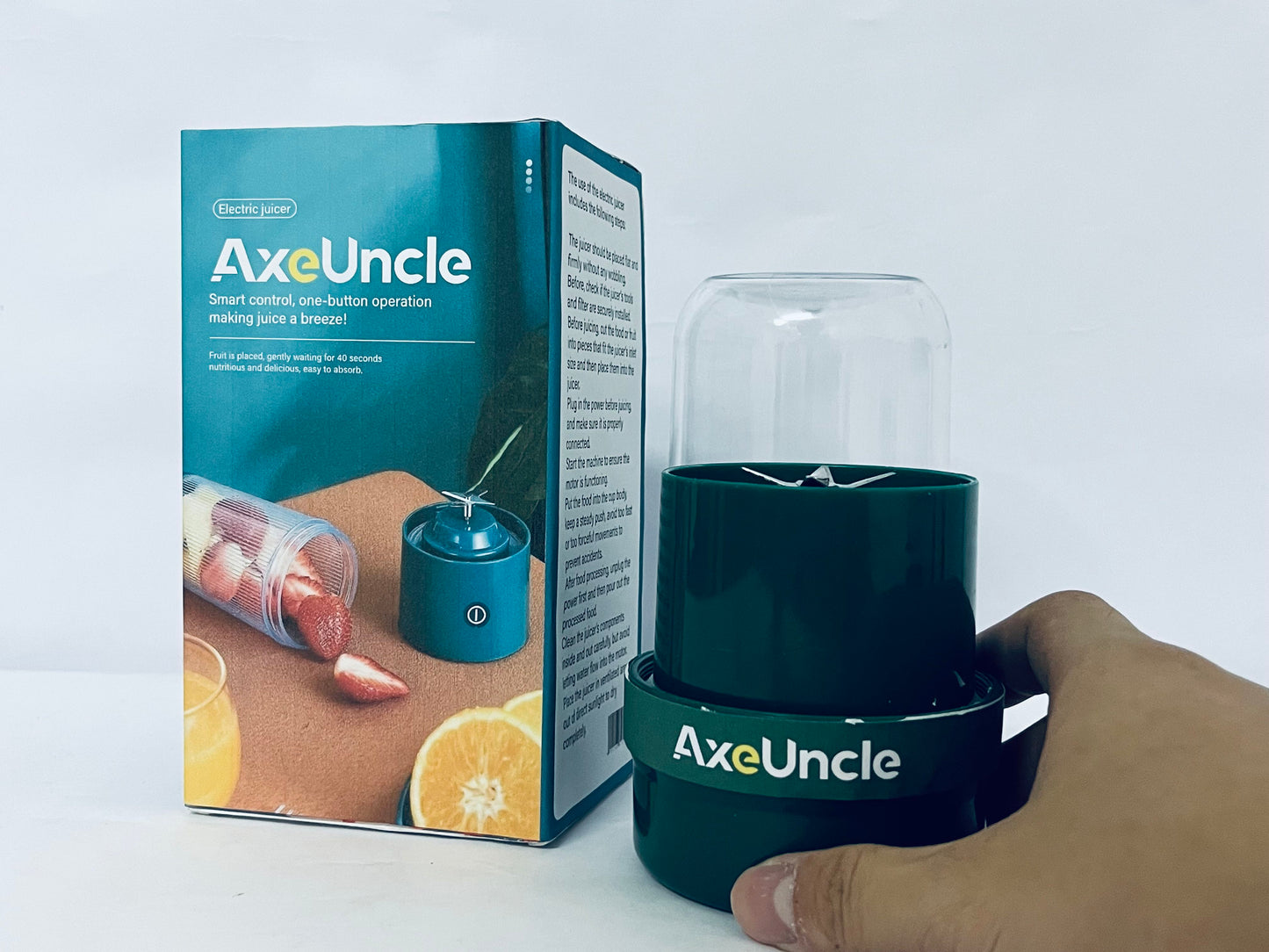 AxeUncle Lemonade Stand Electric Citrus Juicer Machine, Pitcher, Pressure Activated, for Lemons, Limes and Oranges