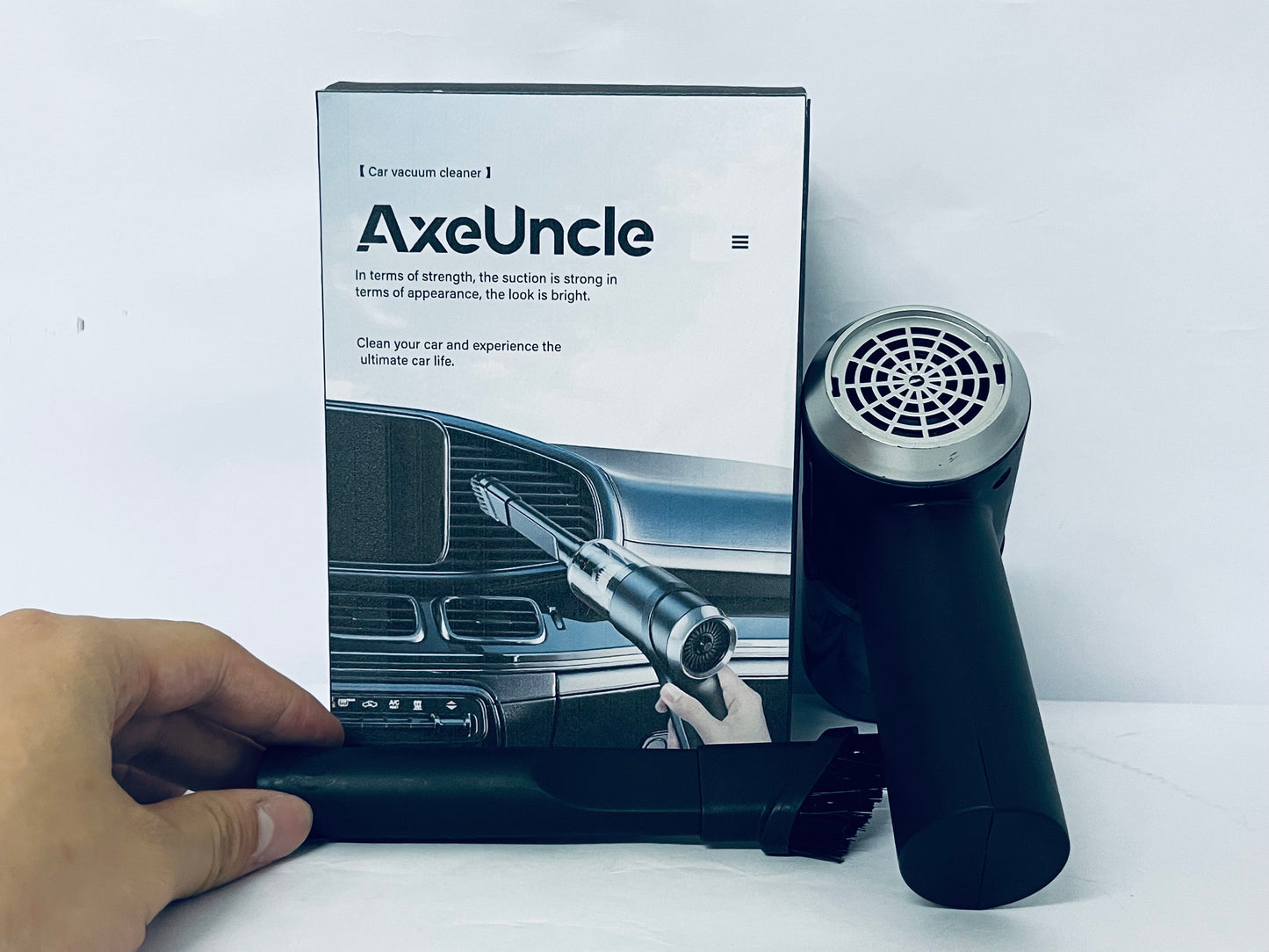 AxeUncle Handheld Vacuum Cordless-3 in 1 Car Vacuum Cleaner High Power-Brushless Motor 12000PA,Super Suction Power Vacuums-Cable-Small, Portable and Rechargeable Cleaner for Car