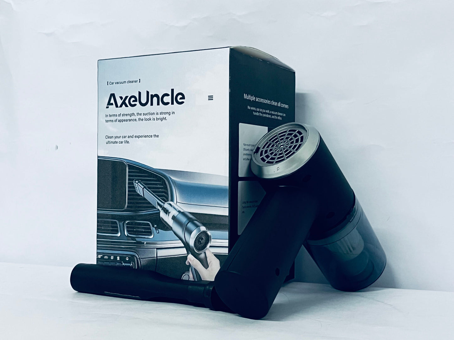 AxeUncle Handheld Vacuum Cordless-3 in 1 Car Vacuum Cleaner High Power-Brushless Motor 12000PA,Super Suction Power Vacuums-Cable-Small, Portable and Rechargeable Cleaner for Car