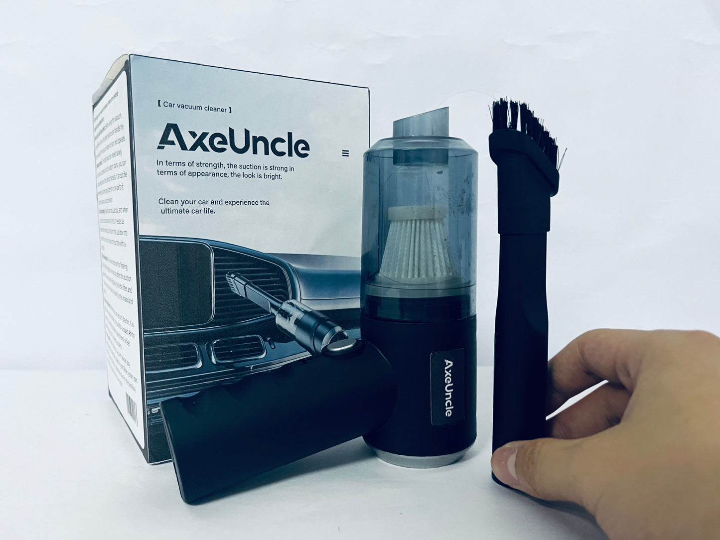 AxeUncle Handheld Vacuum Cordless-3 in 1 Car Vacuum Cleaner High Power-Brushless Motor 12000PA,Super Suction Power Vacuums-Cable-Small, Portable and Rechargeable Cleaner for Car