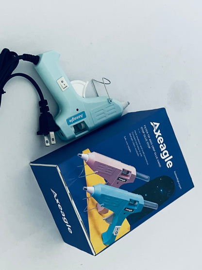 Axeagle Hot melt glue guns Fireproof Hot Glue Gun, Mini Glue Gun Kit with Glue Sticks, Glue Gun with Transparent Glue  for DIY Arts, Crafts and Quick Repairs
