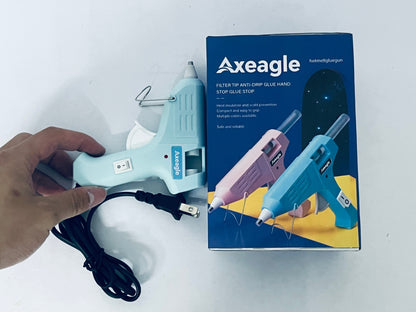 Axeagle Hot melt glue guns Fireproof Hot Glue Gun, Mini Glue Gun Kit with Glue Sticks, Glue Gun with Transparent Glue  for DIY Arts, Crafts and Quick Repairs