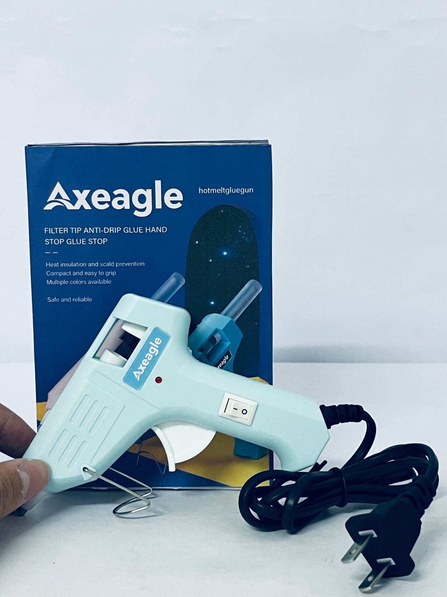 Axeagle Hot melt glue guns Fireproof Hot Glue Gun, Mini Glue Gun Kit with Glue Sticks, Glue Gun with Transparent Glue  for DIY Arts, Crafts and Quick Repairs