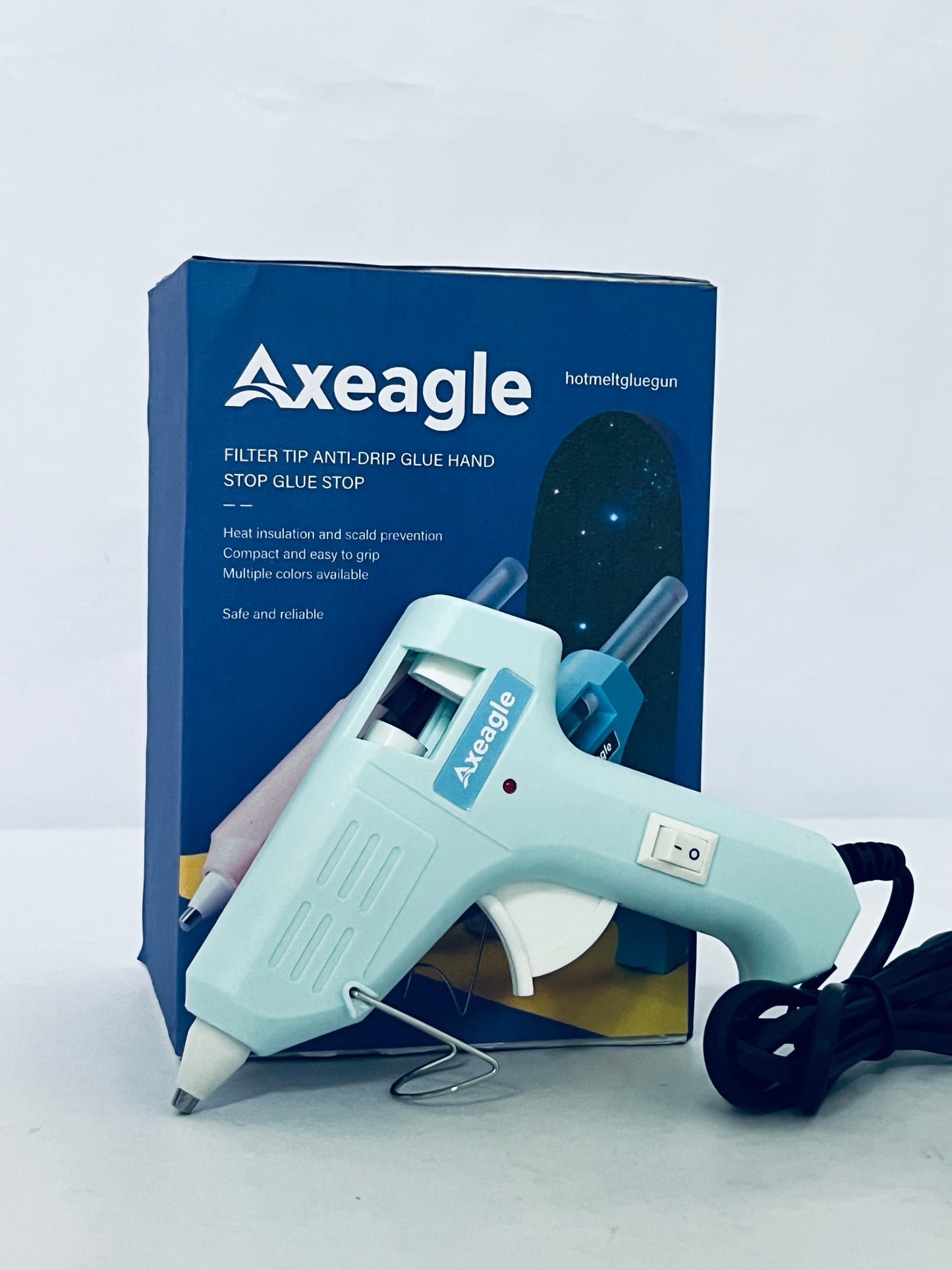 Axeagle Hot melt glue guns Fireproof Hot Glue Gun, Mini Glue Gun Kit with Glue Sticks, Glue Gun with Transparent Glue  for DIY Arts, Crafts and Quick Repairs