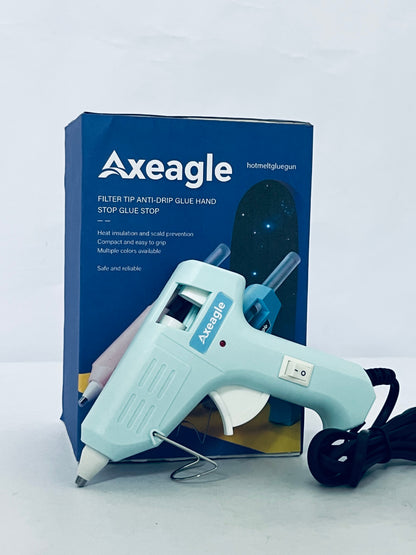 Axeagle Hot melt glue guns Fireproof Hot Glue Gun, Mini Glue Gun Kit with Glue Sticks, Glue Gun with Transparent Glue  for DIY Arts, Crafts and Quick Repairs