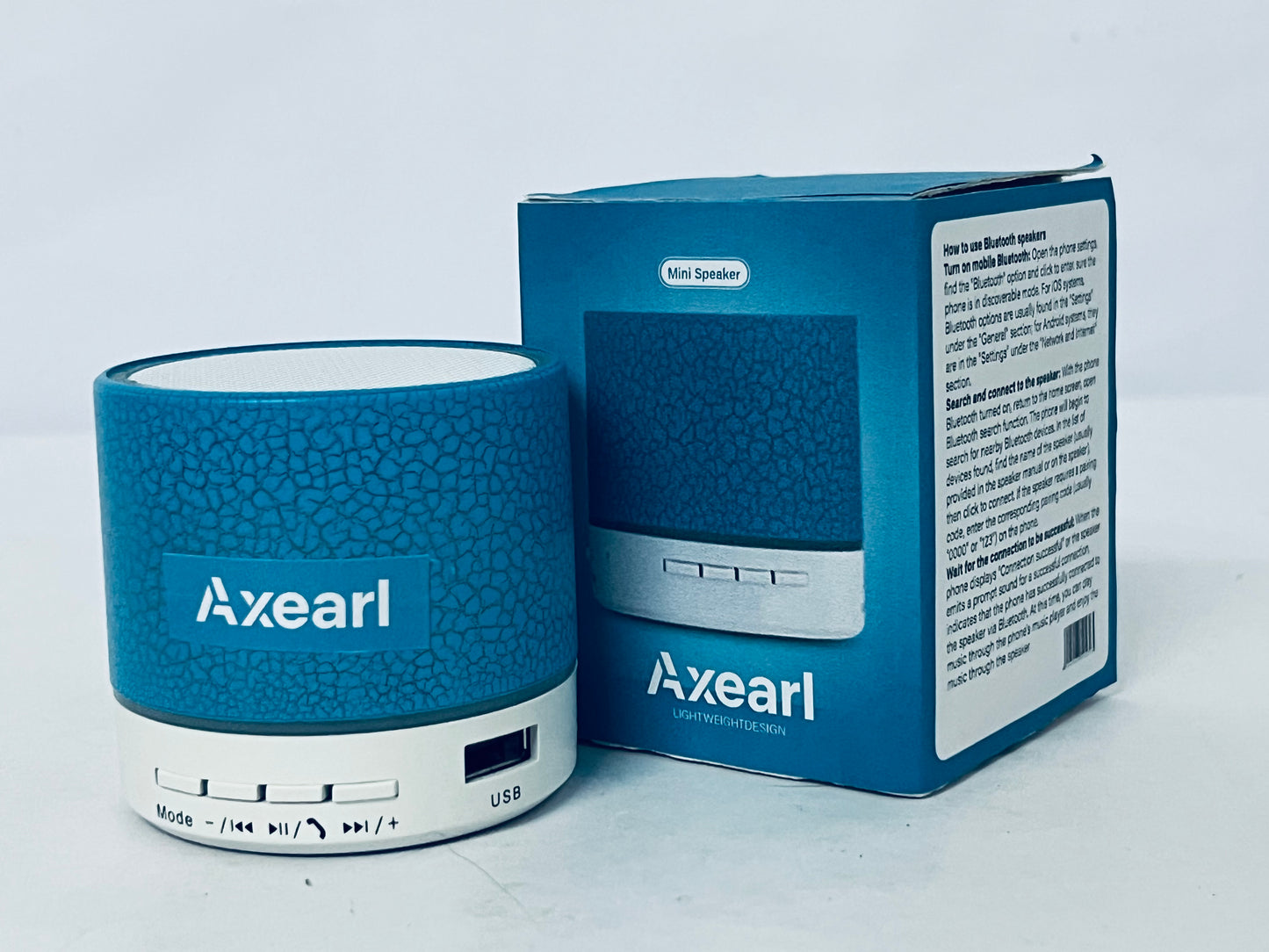 Axearl Loudspeakers Portable Bluetooth Speakers with Strap Easy to Carry, Wireless Waterproof Mini Speaker with Loud Stereo Sound, 20 Hours Playtime, Rechargeable Battery, Built-in Microphone,