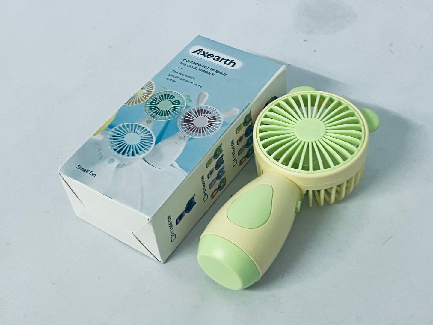 Axearth Electric fans coldSky Portable Handheld Fan, 4000mAh Battery Operated with LED Display, Handheld/Neck/Desk 3 in 1 Personal Small Fan