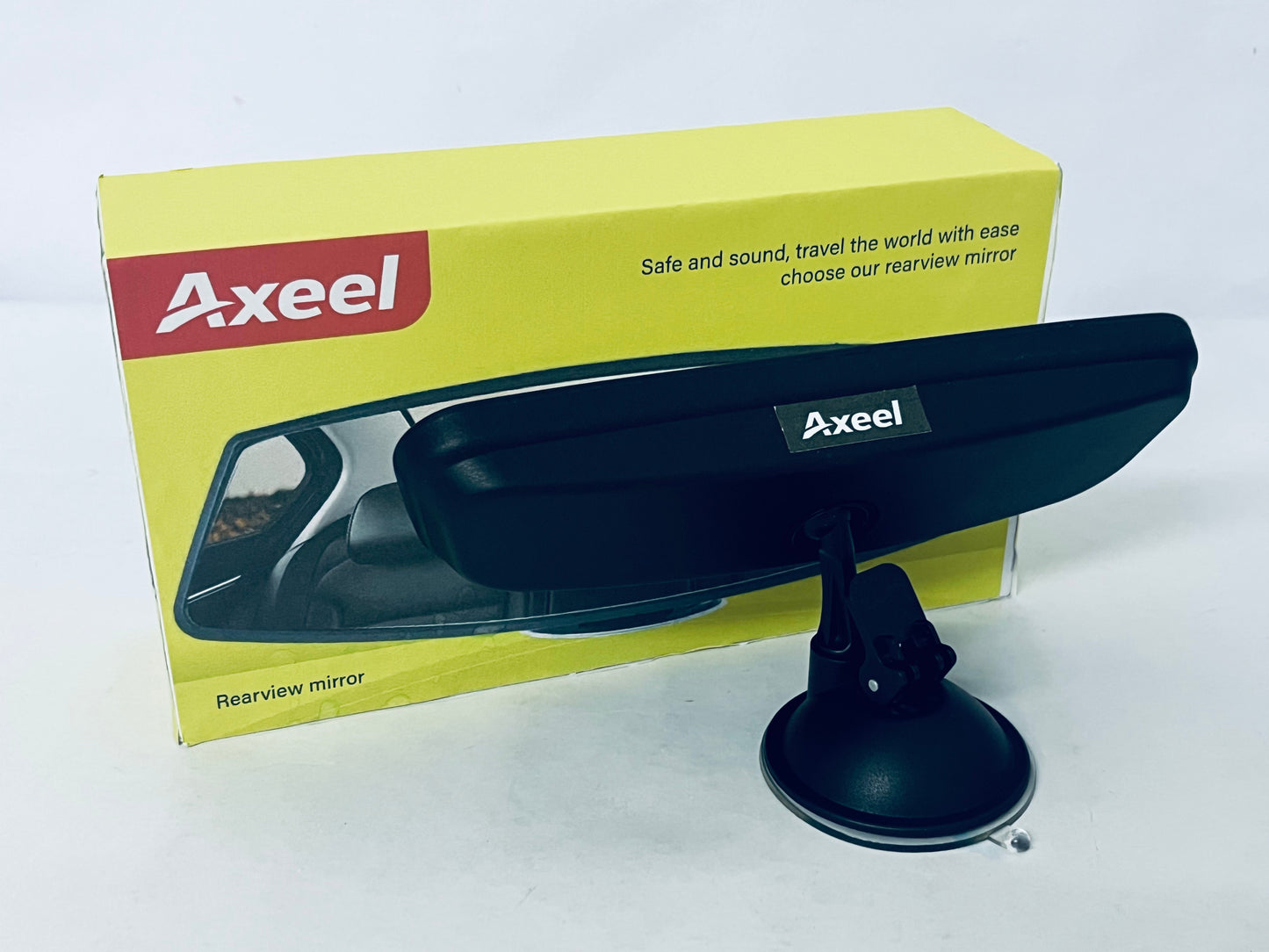 Axeel Wide-View Interior Auxiliary Rearview Mirror (Suction Cup Mount, Adjustable)