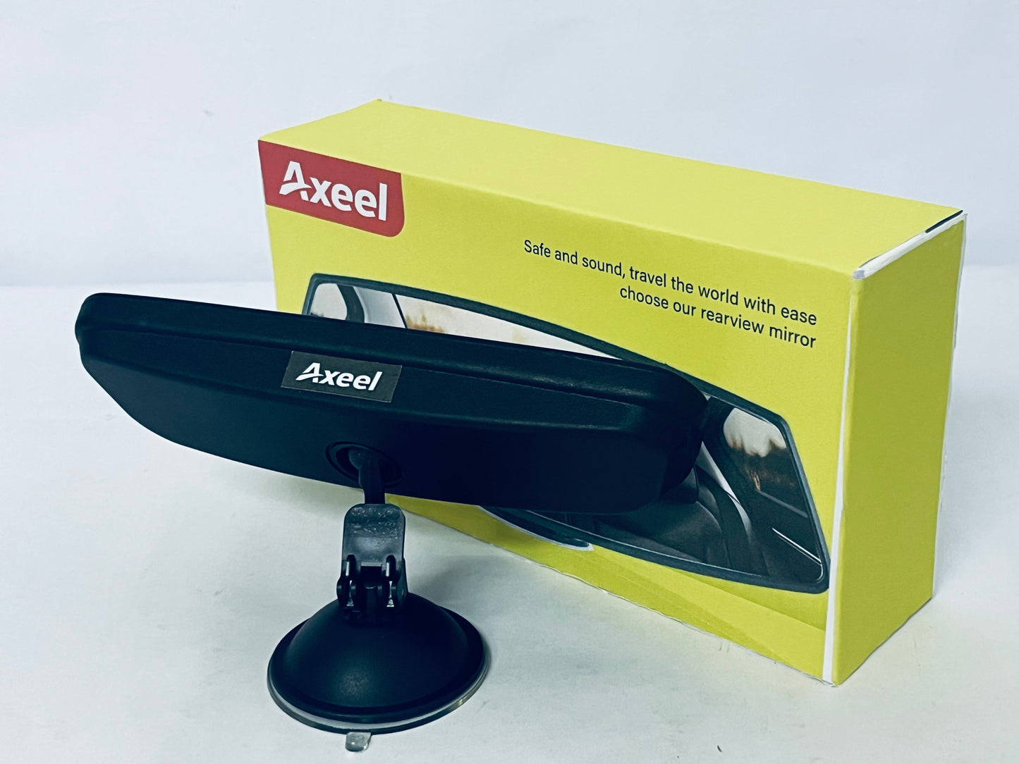 Axeel Wide-View Interior Auxiliary Rearview Mirror (Suction Cup Mount, Adjustable)