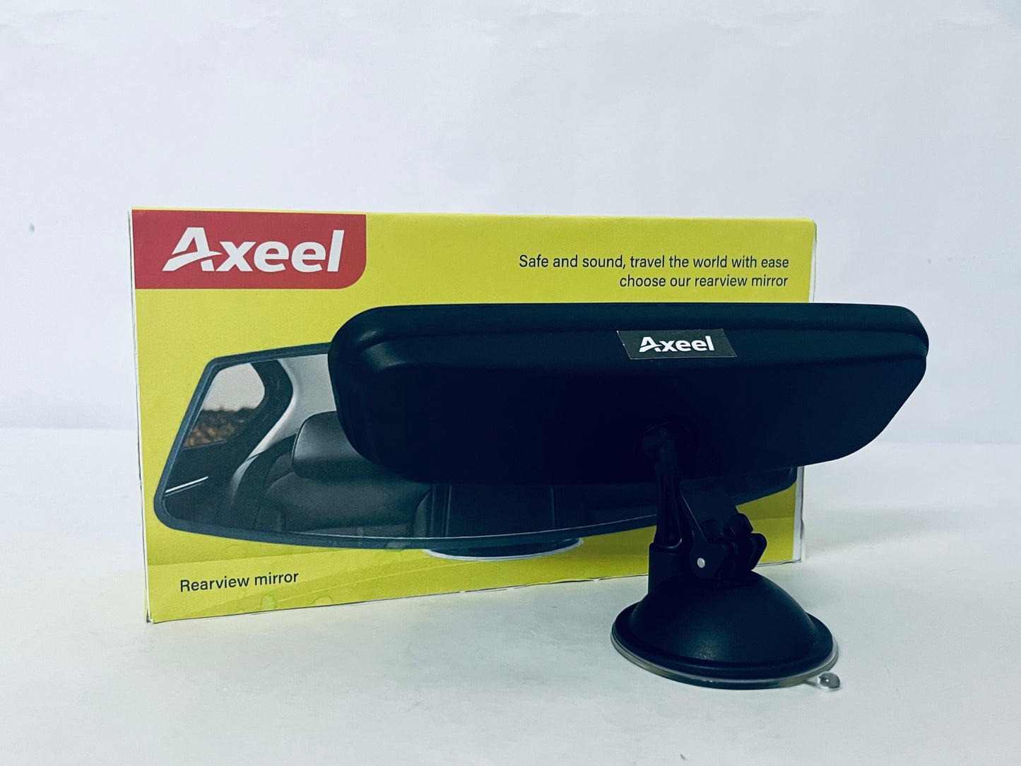 Axeel Wide-View Interior Auxiliary Rearview Mirror (Suction Cup Mount, Adjustable)