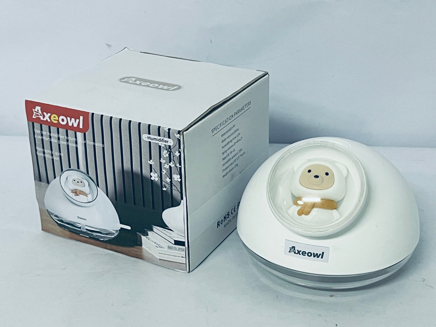 Axeowl Humidifiers Small Cute Ultrasonic Quiet Plant Humidifiers,Type C Personal Desktop Humidifier for Baby Bedroom,Office,Travel,Plants,Cool Mist
