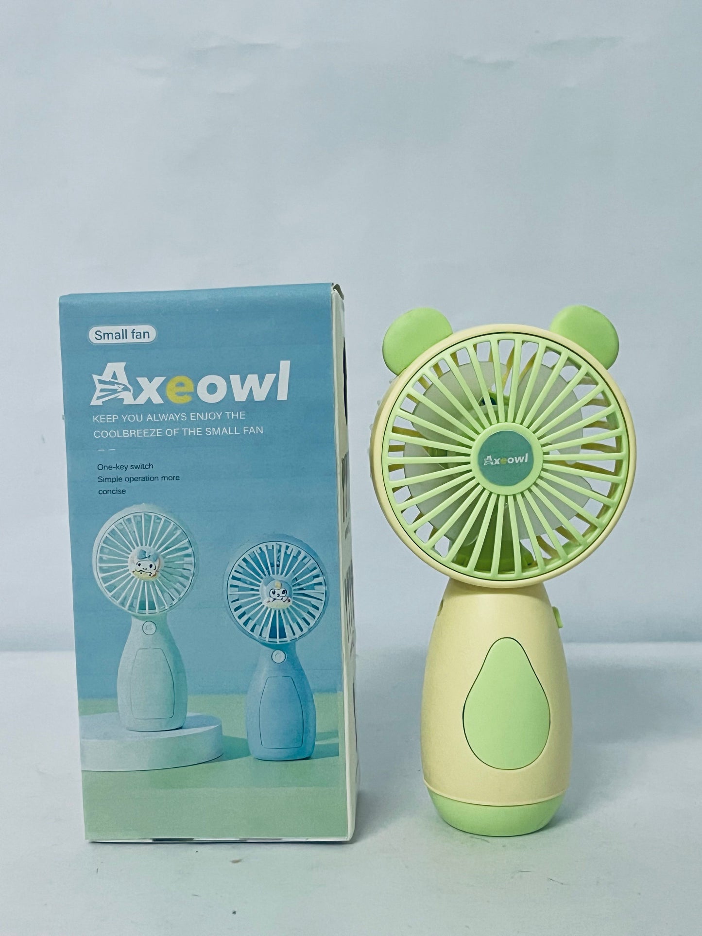 Axeowl Electric fans Portable Fan USB Charging Low Noise High Wind Cute Portable Desktop Handheld Small Fan Handheld Fan,Adjustable Powerful Wind for Office & Outdoor