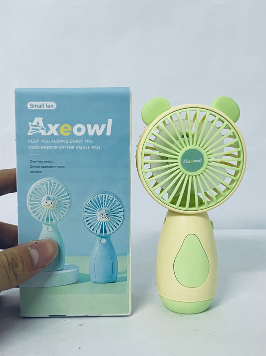 Axeowl Electric fans Portable Fan USB Charging Low Noise High Wind Cute Portable Desktop Handheld Small Fan Handheld Fan,Adjustable Powerful Wind for Office & Outdoor