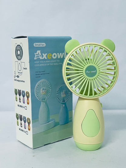 Axeowl Electric fans Portable Fan USB Charging Low Noise High Wind Cute Portable Desktop Handheld Small Fan Handheld Fan,Adjustable Powerful Wind for Office & Outdoor
