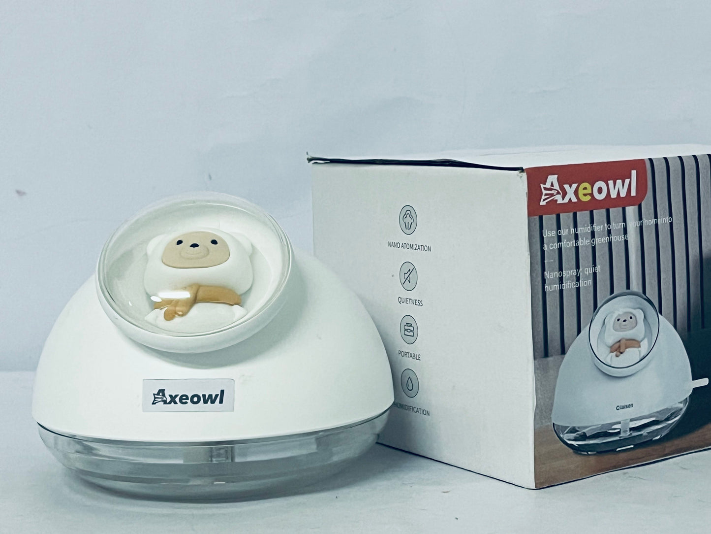 Axeowl Humidifiers Small Cute Ultrasonic Quiet Plant Humidifiers,Type C Personal Desktop Humidifier for Baby Bedroom,Office,Travel,Plants,Cool Mist