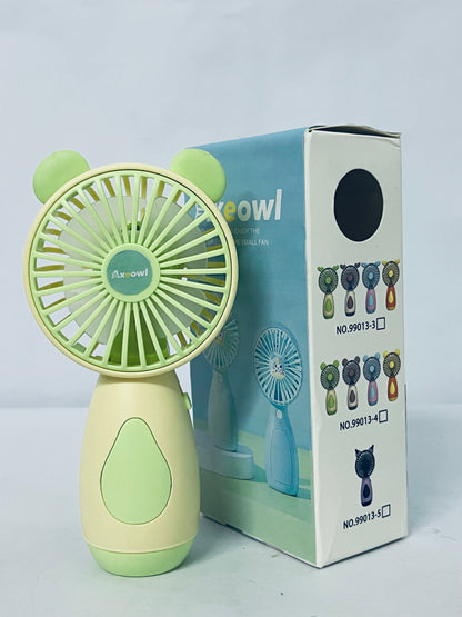 Axeowl Electric fans Portable Fan USB Charging Low Noise High Wind Cute Portable Desktop Handheld Small Fan Handheld Fan,Adjustable Powerful Wind for Office & Outdoor