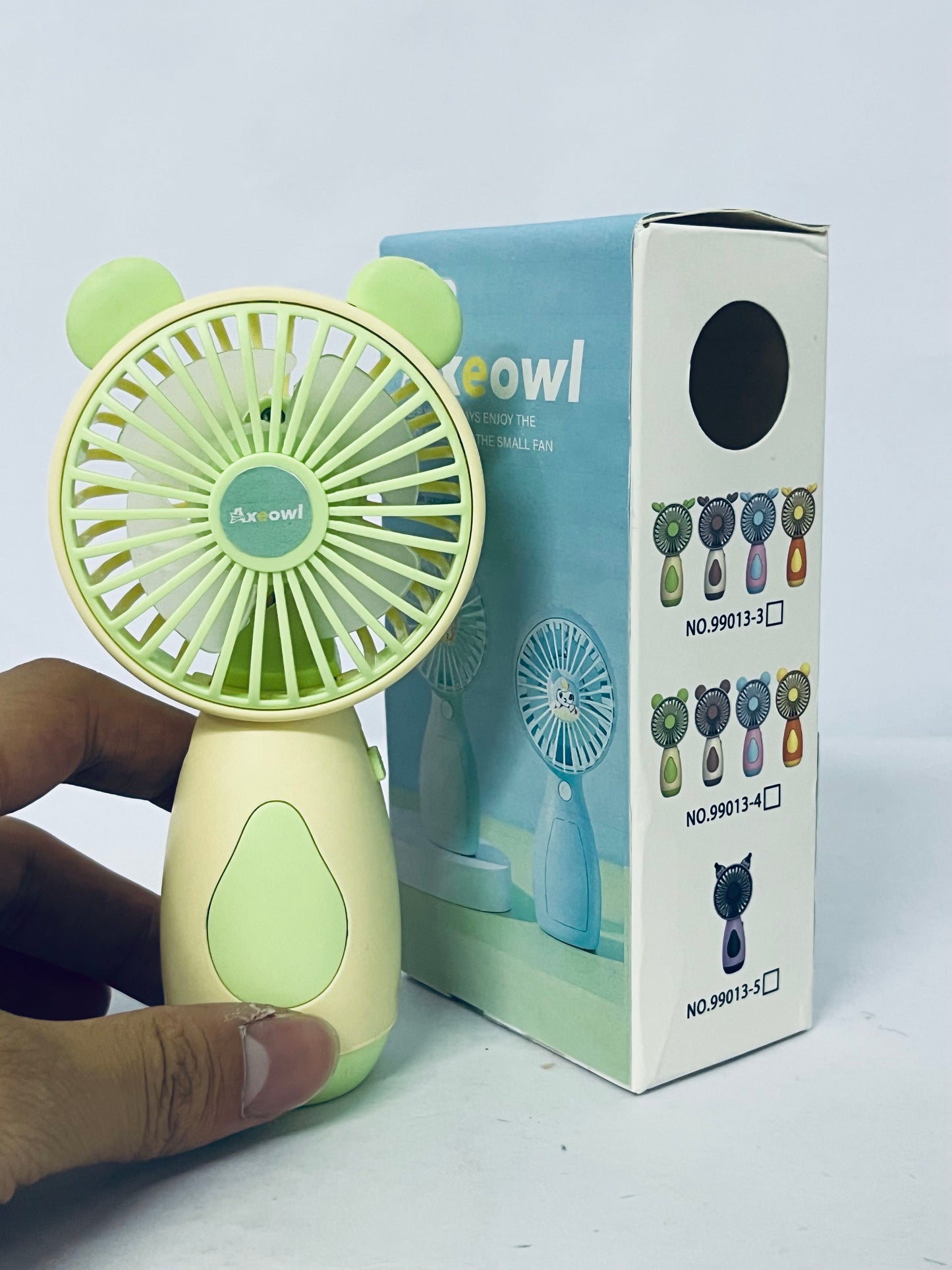 Axeowl Electric fans Portable Fan USB Charging Low Noise High Wind Cute Portable Desktop Handheld Small Fan Handheld Fan,Adjustable Powerful Wind for Office & Outdoor