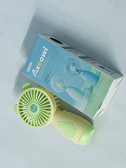 Axeowl Electric fans Portable Fan USB Charging Low Noise High Wind Cute Portable Desktop Handheld Small Fan Handheld Fan,Adjustable Powerful Wind for Office & Outdoor