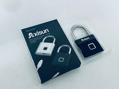 Axisun Smart Fingerprint Padlock, Semiconductor Fingerprint Recognition Electronic Lock, Portable Anti-Theft Lock for Backpack, Locker, Dormitory, Gym, etc.