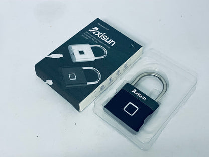 Axisun Smart Fingerprint Padlock, Semiconductor Fingerprint Recognition Electronic Lock, Portable Anti-Theft Lock for Backpack, Locker, Dormitory, Gym, etc.