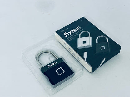Axisun Smart Fingerprint Padlock, Semiconductor Fingerprint Recognition Electronic Lock, Portable Anti-Theft Lock for Backpack, Locker, Dormitory, Gym, etc.