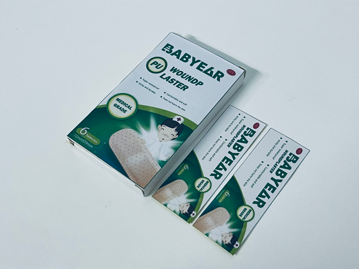 BABYEAR Adhesive bandages Medical-Grade PU Woundplaster Super Waterproof Comfortable & Skin-Friendly A Reliable Guardian for Small Wounds