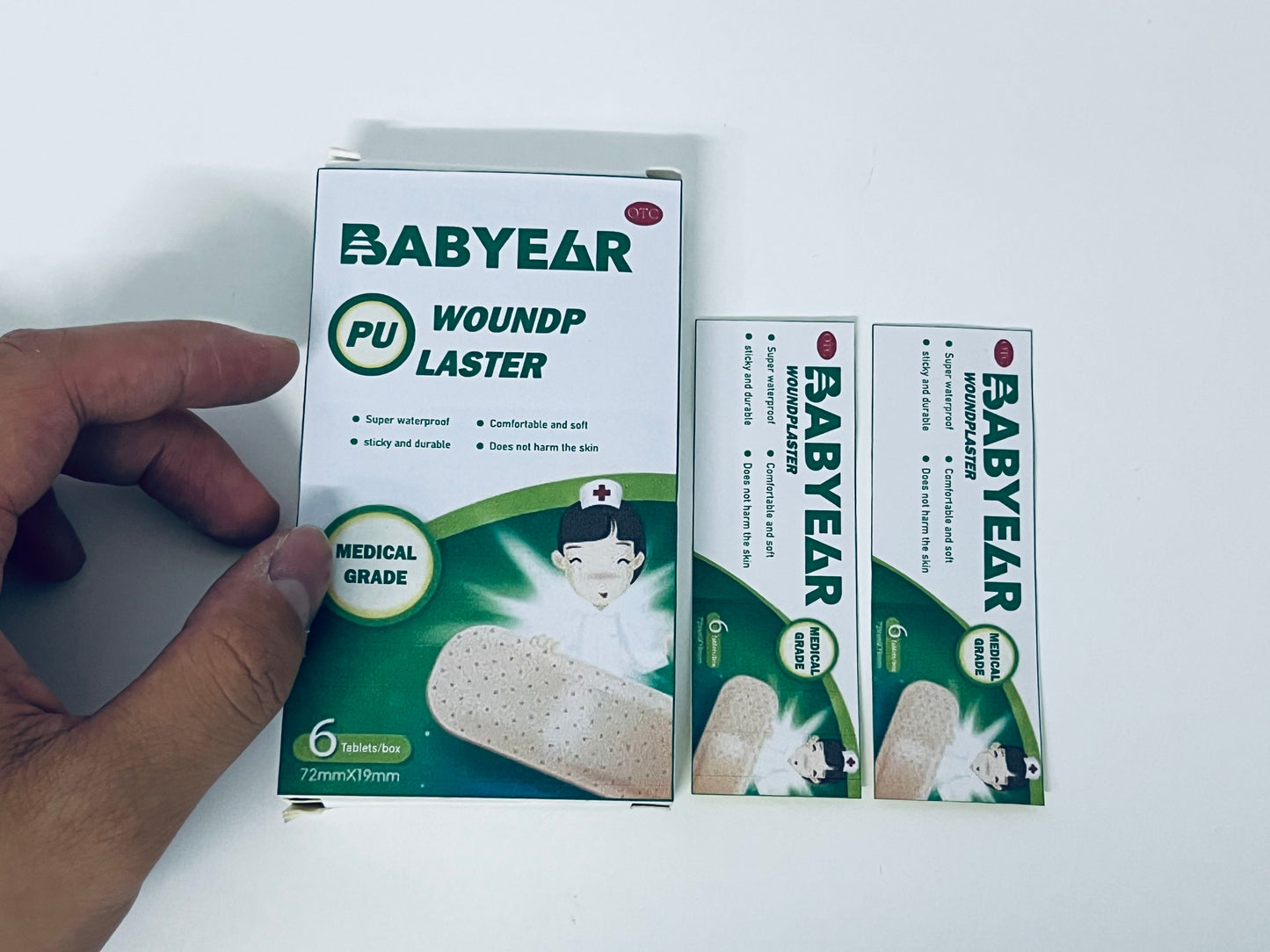 BABYEAR Adhesive bandages Medical-Grade PU Woundplaster Super Waterproof Comfortable & Skin-Friendly A Reliable Guardian for Small Wounds