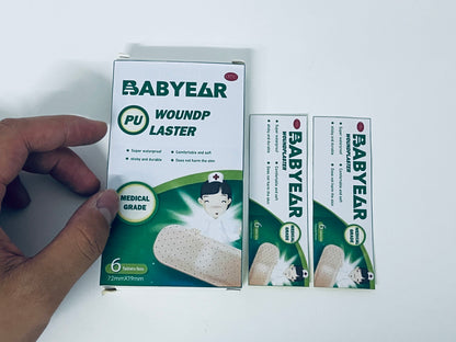 BABYEAR Adhesive bandages Medical-Grade PU Woundplaster Super Waterproof Comfortable & Skin-Friendly A Reliable Guardian for Small Wounds