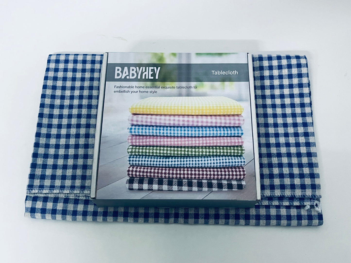 BABYHEY Table runners not of paper Blue and White Checkered Tablecloth Retro Fresh Versatile Choice for Home Decoration