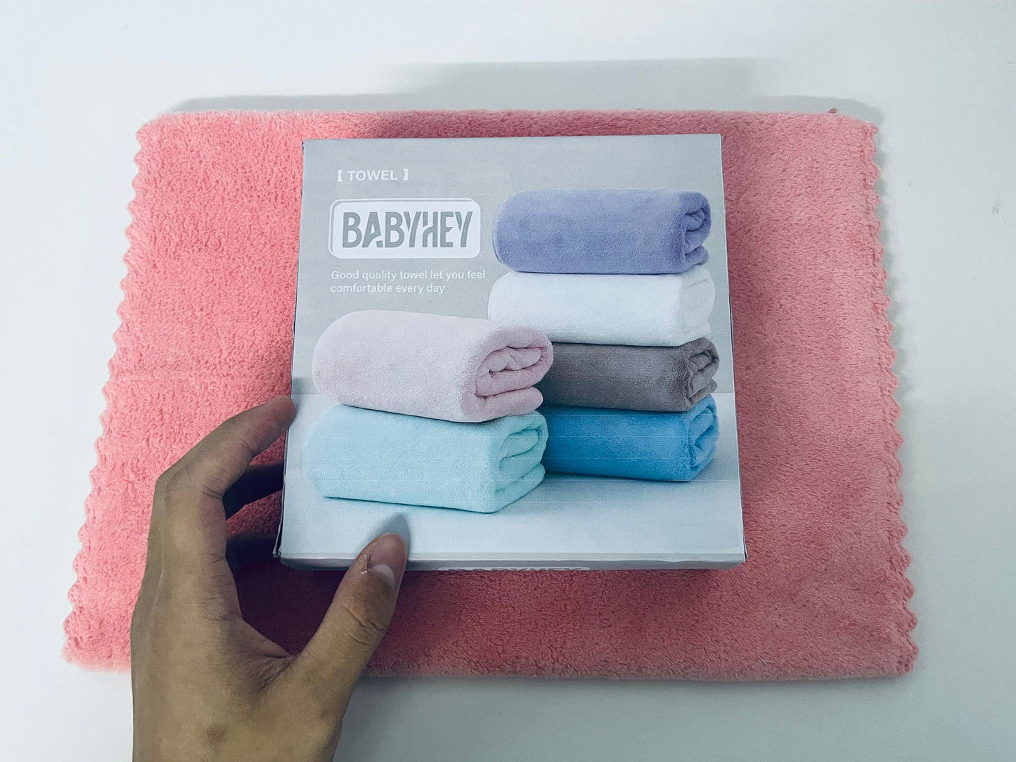 BABYHEY Soft Skin Towels Gift Set High-Density Water Absorption Skin-Friendly Comfort Quality Choice for Daily Care
