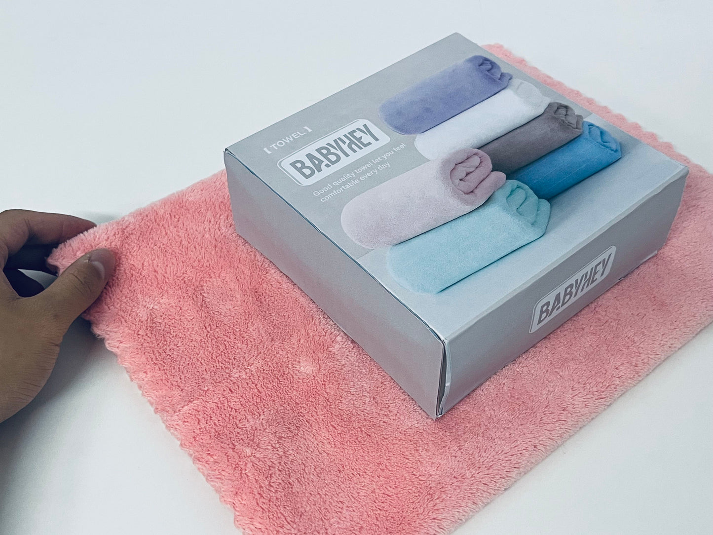 BABYHEY Soft Skin Towels Gift Set High-Density Water Absorption Skin-Friendly Comfort Quality Choice for Daily Care