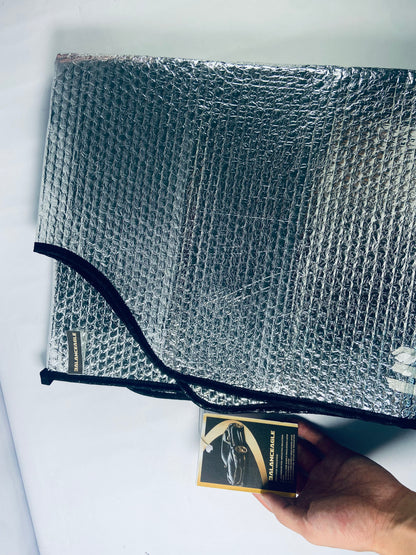 BALANCEAGLE  Car Sun visors for automobiles  Car Window Shades Keeps Vehicle Cool-Front UV Ray Protector Sunshade-Easy to Use Sun Shade-Silver(55.16"X 27.5")