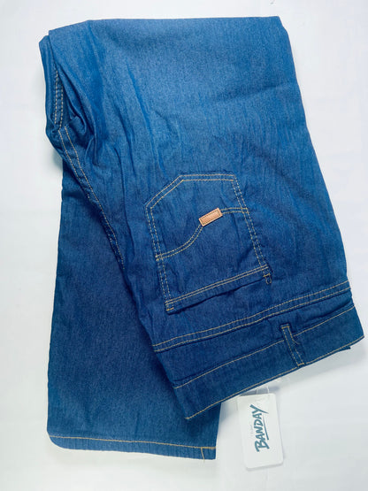 BANDAY  Women's High Waisted Straight Leg Denim pants Stretchy Tummy Control Wide Leg Denim Pants with Pockets