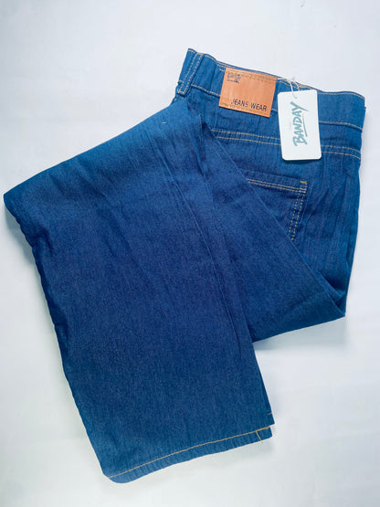 BANDAY  Women's High Waisted Straight Leg Denim pants Stretchy Tummy Control Wide Leg Denim Pants with Pockets