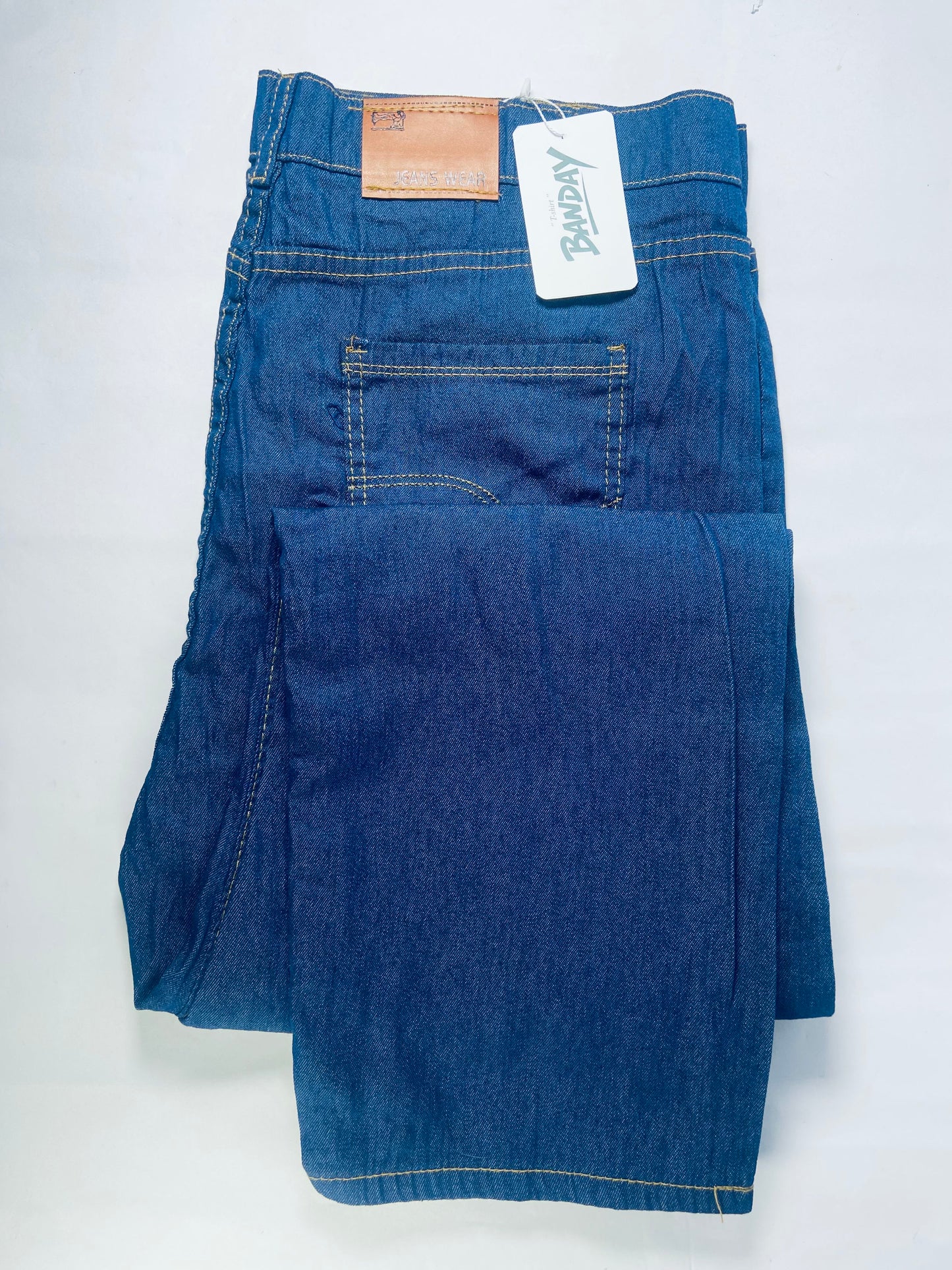 BANDAY  Women's High Waisted Straight Leg Denim pants Stretchy Tummy Control Wide Leg Denim Pants with Pockets