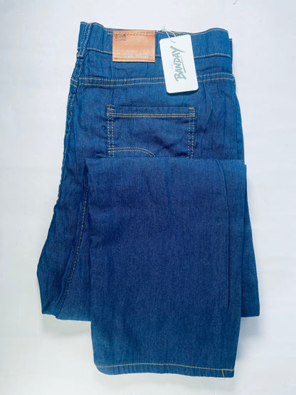 BANDAY  Women's High Waisted Straight Leg Denim pants Stretchy Tummy Control Wide Leg Denim Pants with Pockets