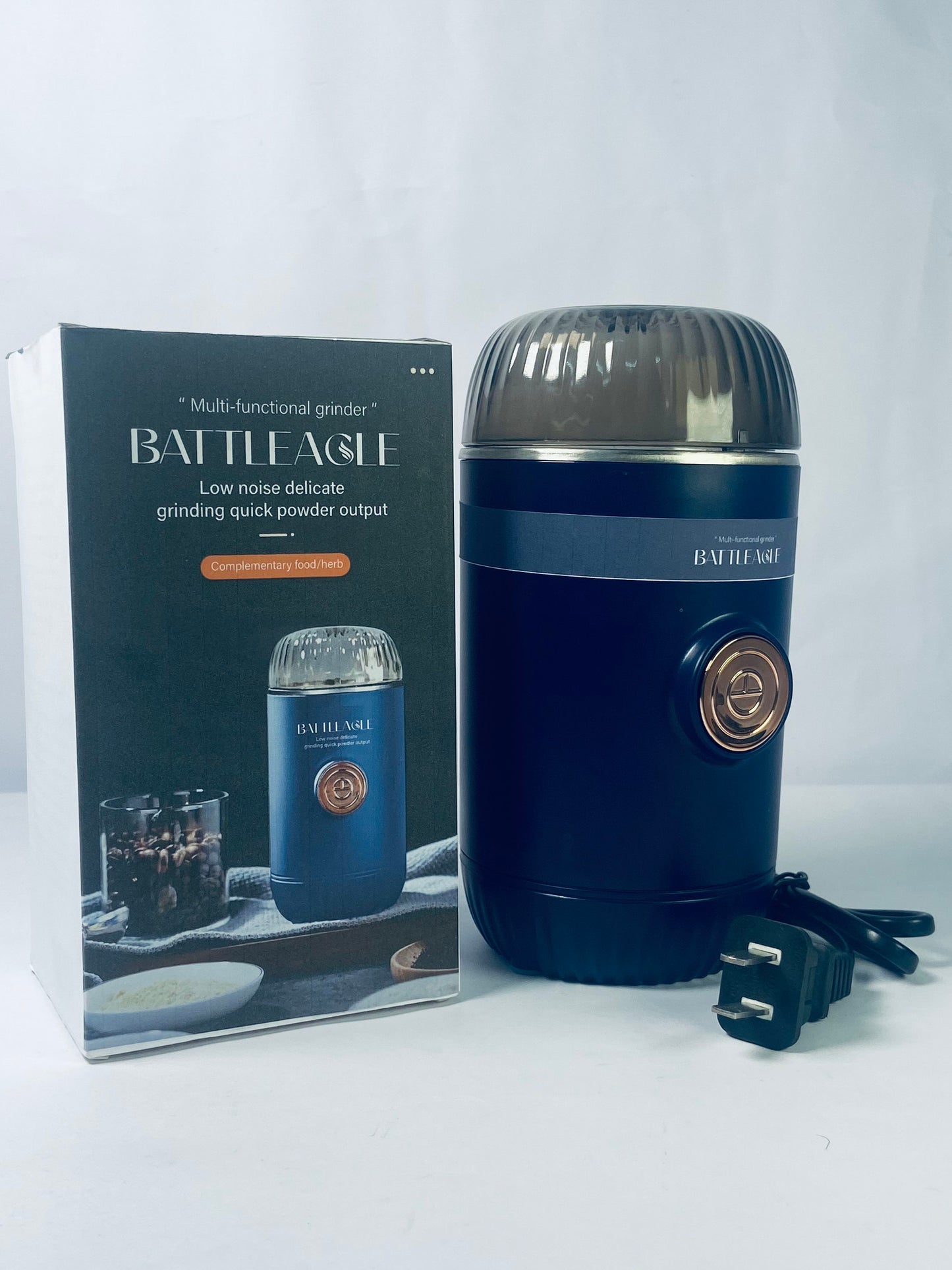 BATTLEAGLE Lapping machines, One-key Electric Grinder with 304 Stainless Steel Blades and Cleaning Brush, Electric Grinders for Herb, Spices, Coffee, Nuts, Seeds,etc.