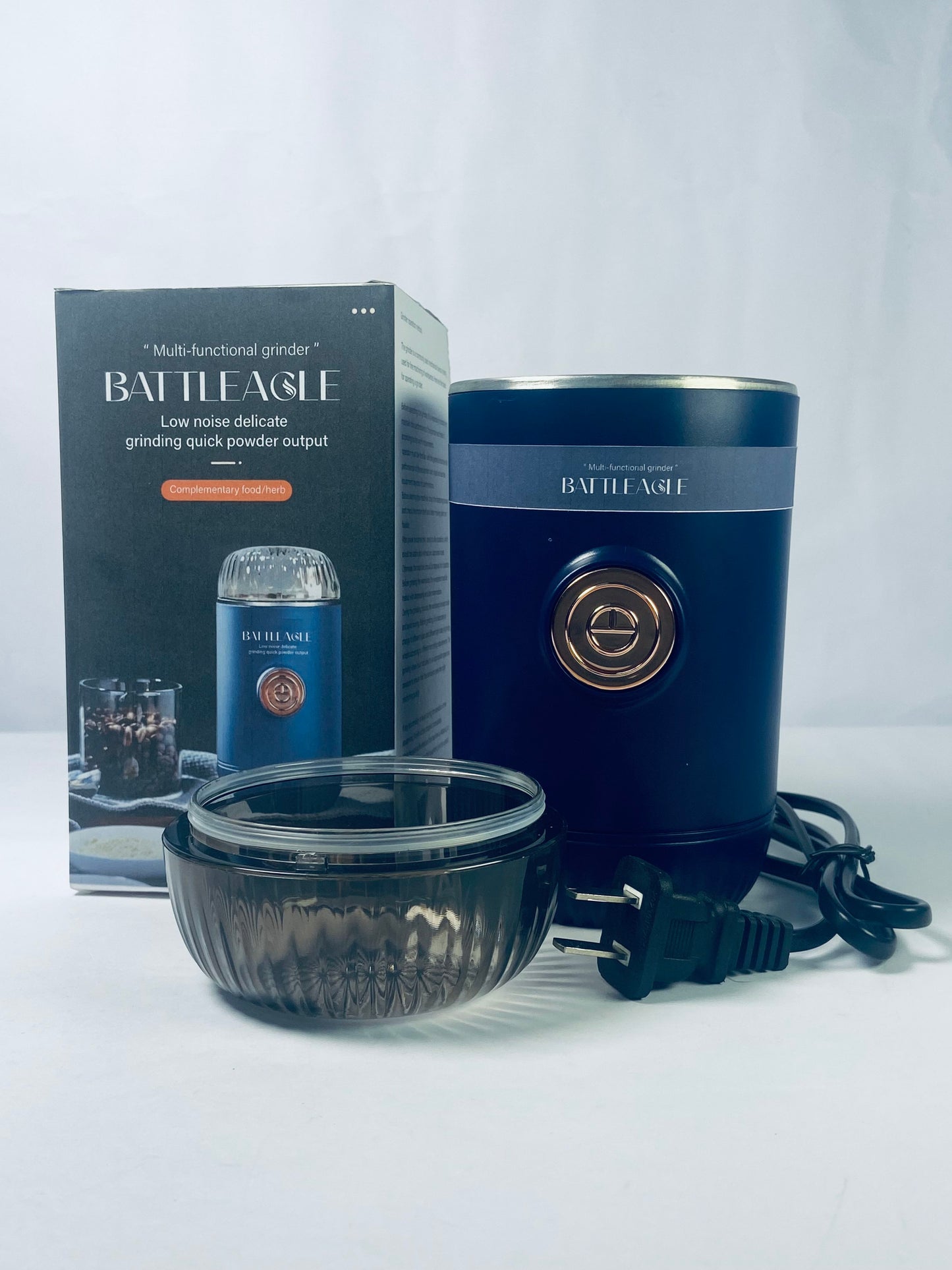 BATTLEAGLE Lapping machines, One-key Electric Grinder with 304 Stainless Steel Blades and Cleaning Brush, Electric Grinders for Herb, Spices, Coffee, Nuts, Seeds,etc.