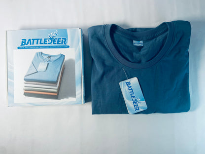 BATTLEDEER 100% Cotton, Thick Fabric, Heavyweight T,Soft, pure cotton feels terrific all day long