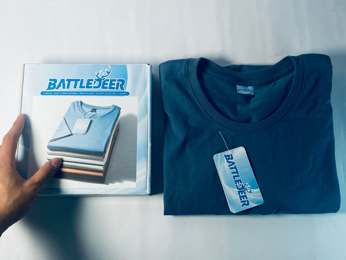 BATTLEDEER 100% Cotton, Thick Fabric, Heavyweight T,Soft, pure cotton feels terrific all day long