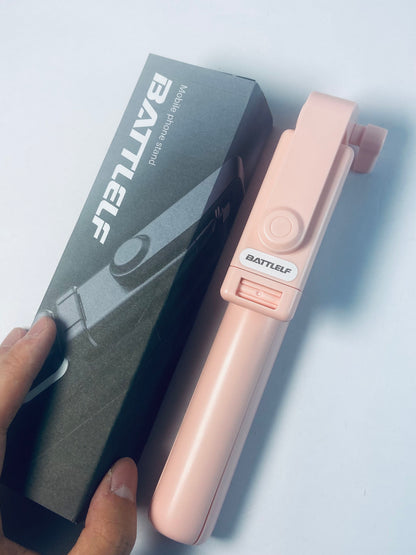BATTLELF Selfie Stick Tripod with Wireless Remote, 46'' Cellphone Selfie Stick Tripod with LED Fill Light