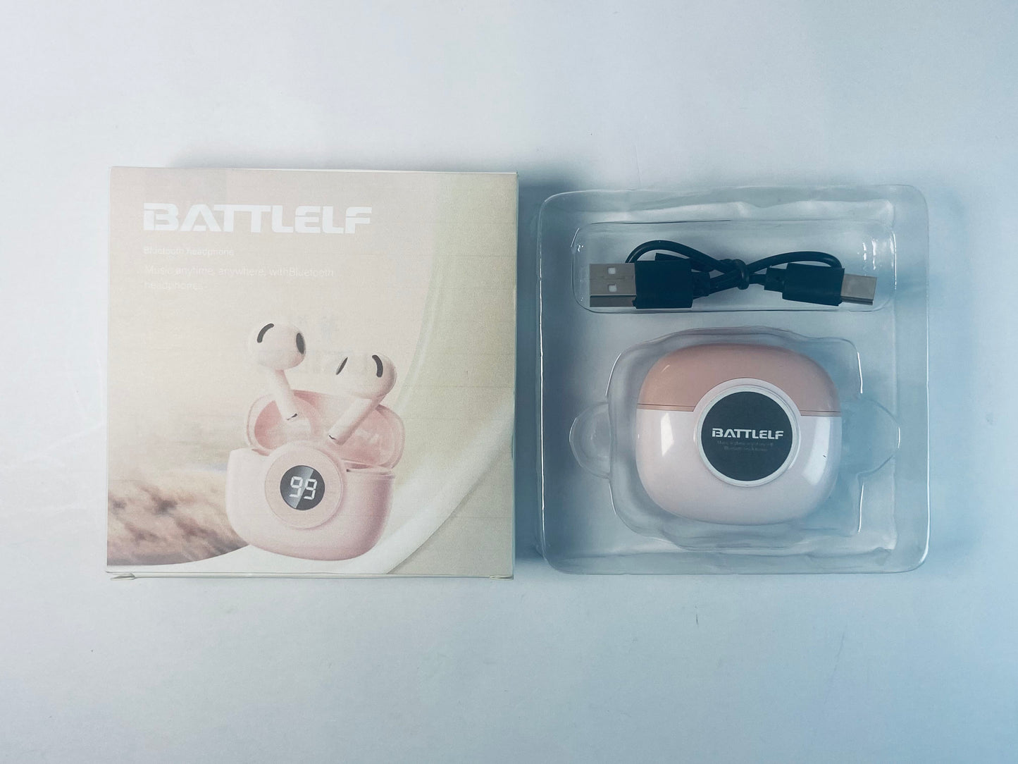 BATTLELF Wireless Bluetooth Earbuds , Hybrid Active Noise Cancellation Earphones